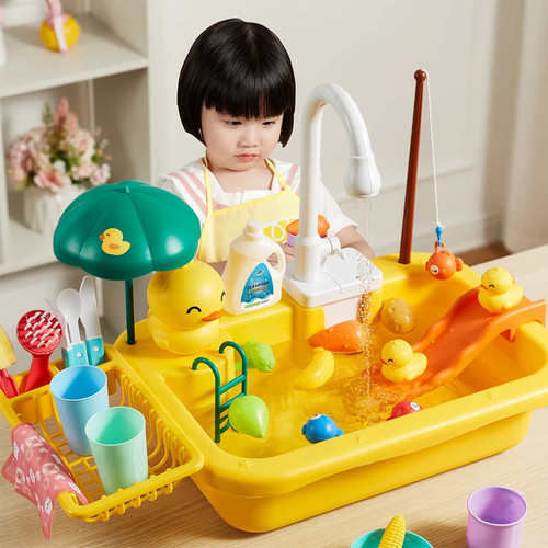 Kids pretend play - kids, sink
