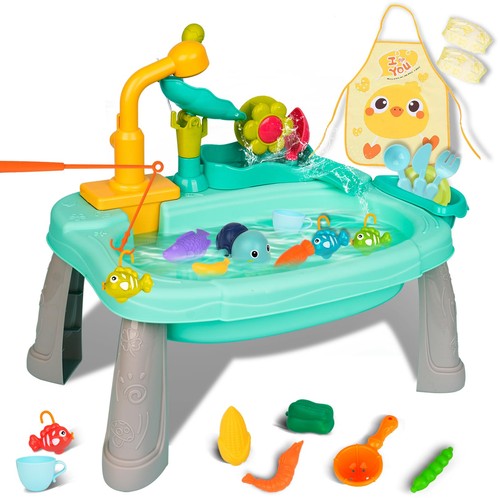 Kids play sink with running - with,