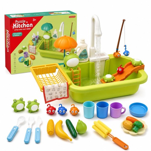 Play sink toy with running - with,