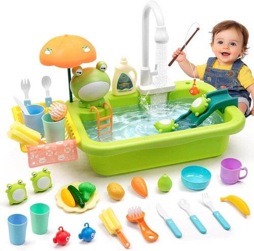 Play sink with running - play,