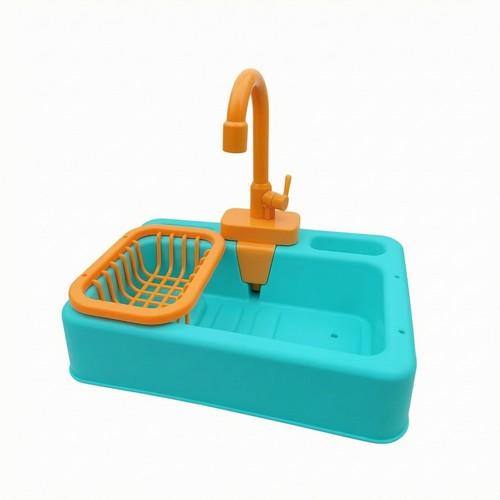 Kitchen sink toy with side - with,