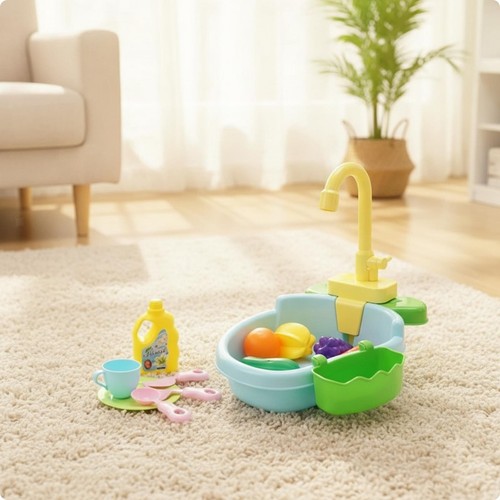 Electric sink toy with - electric, running